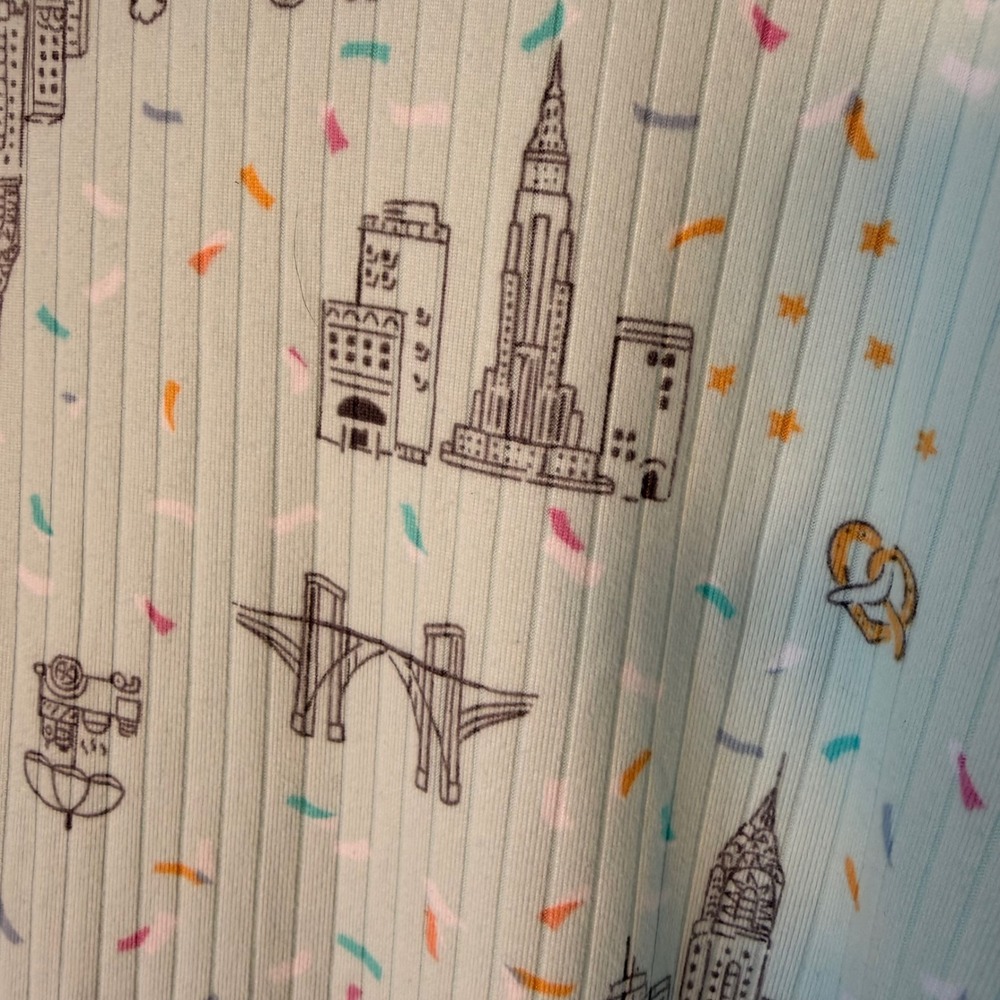 Cuddl Duds Super Soft & Cozy Cityscape 2 Piece Pajamas (LG) Pants Tee Summer - Picture 3 of 12